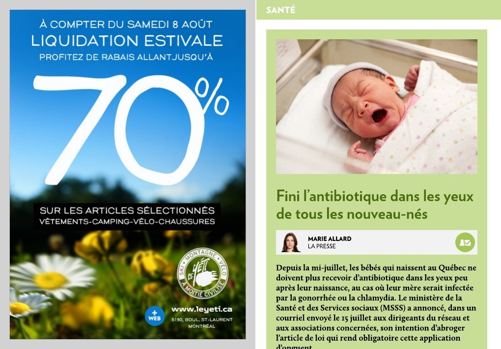 Québec maintient l'antibiotique pour tous les nouveau-nés