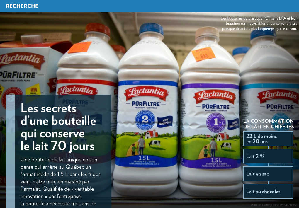C'est quoi cette « nouvelle » bouteille de lait Lactel® Bio & Engagé ? - La  veille des innovations alimentaires