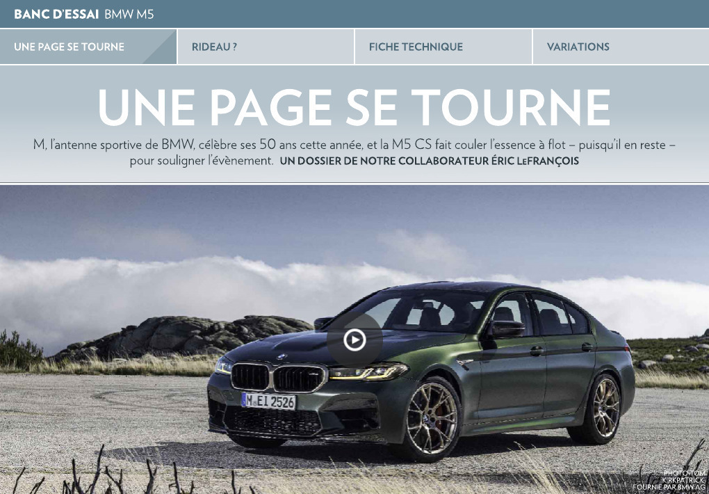 BMW M5 : une page se tourne - La Presse+