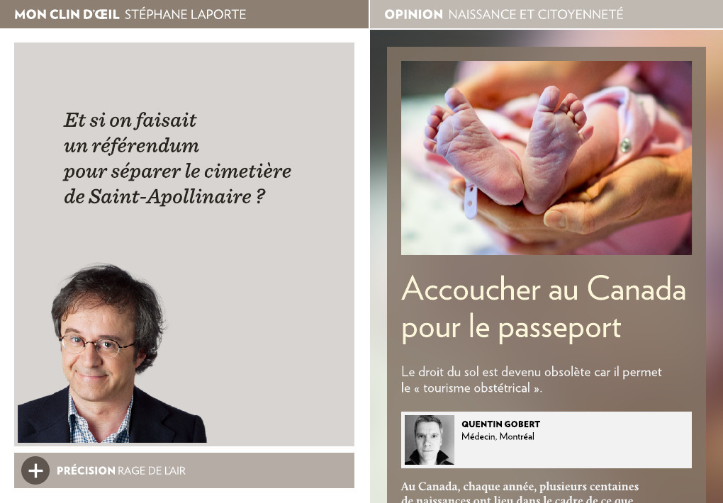 Accoucher Au Canada Pour Le Passeport La Presse