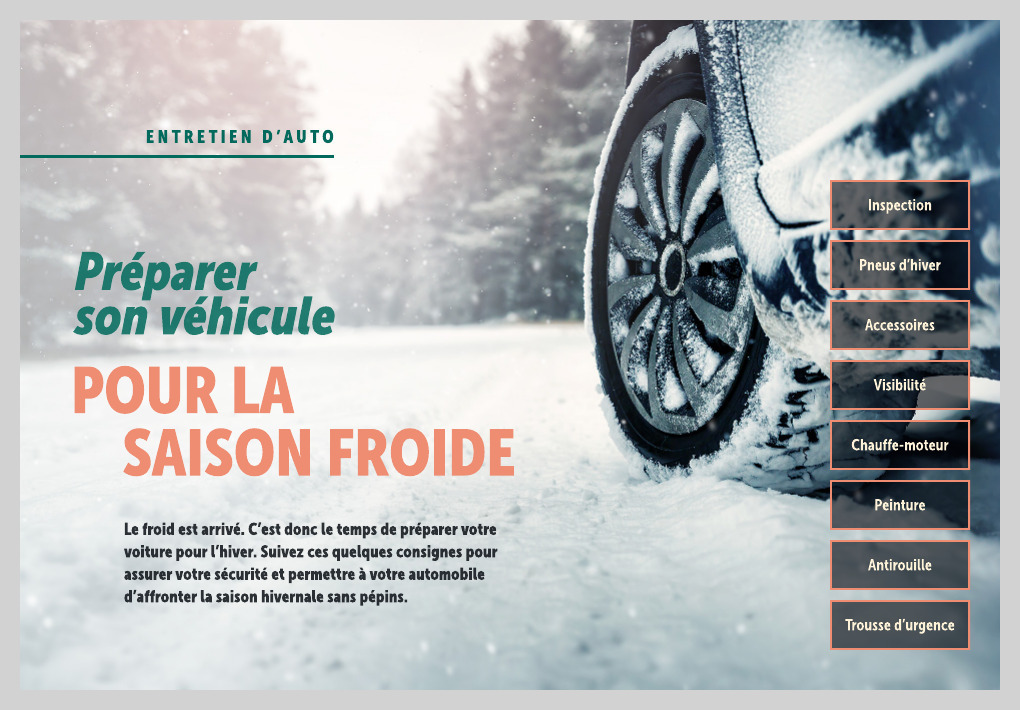 Préparez votre voiture pour l'hiver québécois
