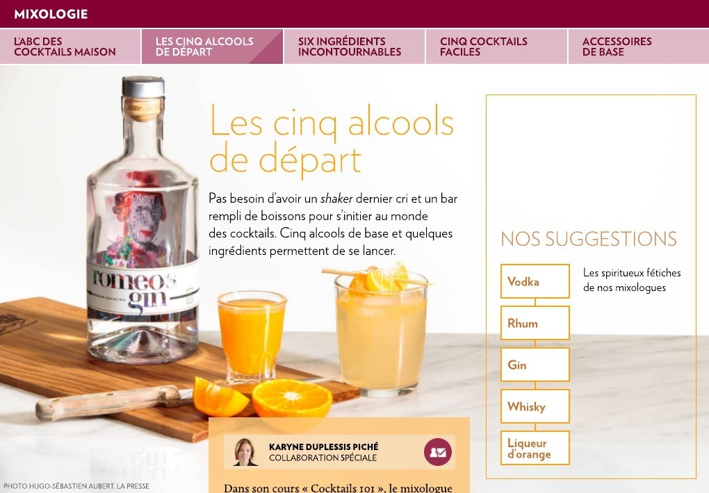 L'abc des cocktails maison - La Presse+