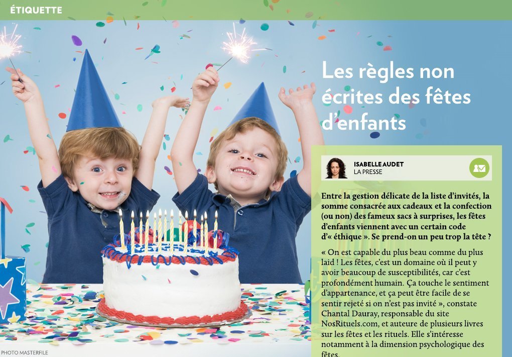 Les règles non écrites des fêtes d'enfants - La Presse+