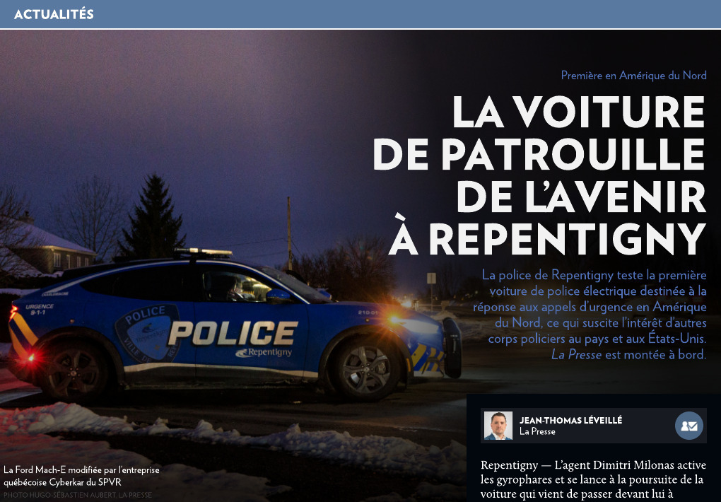 Une première voiture de police entièrement électrique au Québec