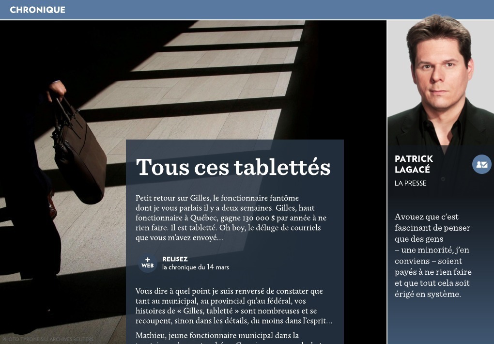 Tous ces tablettés - La Presse+