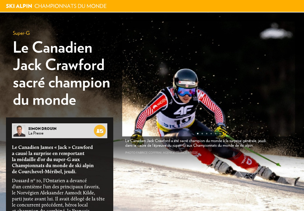 Le Canadien Jack Crawford champion du monde - La Presse+